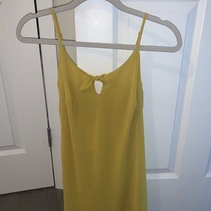 Front Bow-Tied Mustardy-Green Camisole